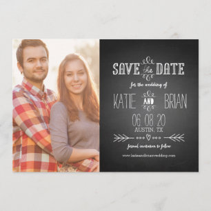 Save The Date Tableau de bord vintage Photo Enregistrer la car
