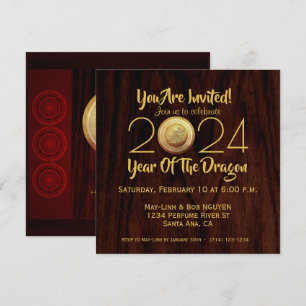Save The Date Tambours en bronze vietnamien Têt Dragon Nouvel An