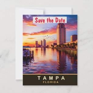 Save The Date Tampa, Floride, Travel Postcard,