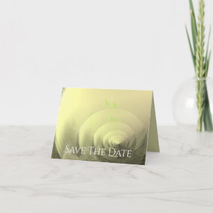 Save the Date Tan and Green Invitation