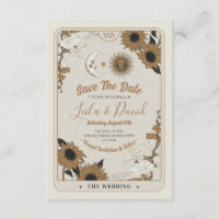 Save The Date Tarot Sun Moon Aligned Wedding