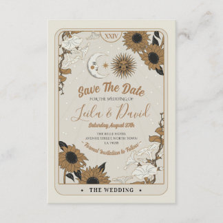 Save The Date Tarot Sun Moon Aligned Wedding Enclosure Card