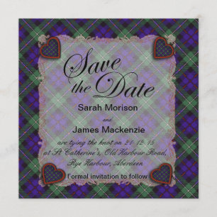 Save The Date Tartan du clan écossais Mackenzie - Plaid