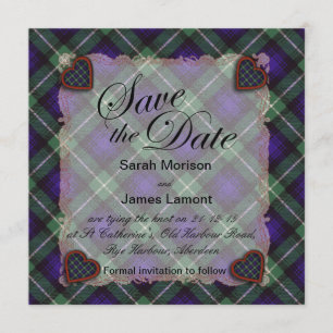 Save The Date Tartan écossais de clan de Lamont - plaid
