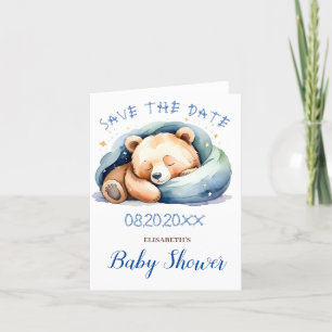 Save the date Teddy Bear Baby Shower Announcement