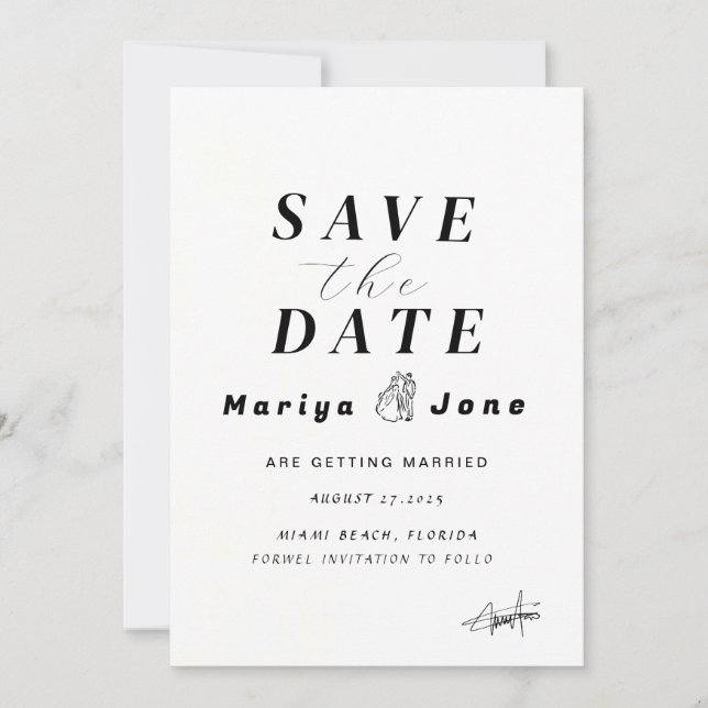 Save the Date Template Double Sided, Invitation (Front)