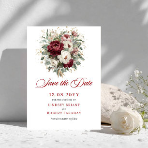 Save The Date Tendance Blush Bourgogne Verdure Enregistrer la Da