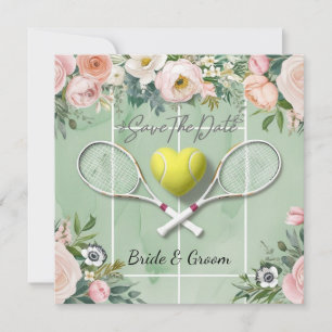 Save The Date Tennis Enregistrez la date du mariage du joueur aq