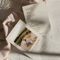 Terracotta Beige Boho Chic Earthy Mariage moderne