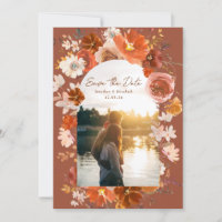 Terracotta Burnt Orange Floral Mariage Arch Photo