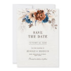 Terracotta Marine Bleu Pampas Grass Mariage rustiq