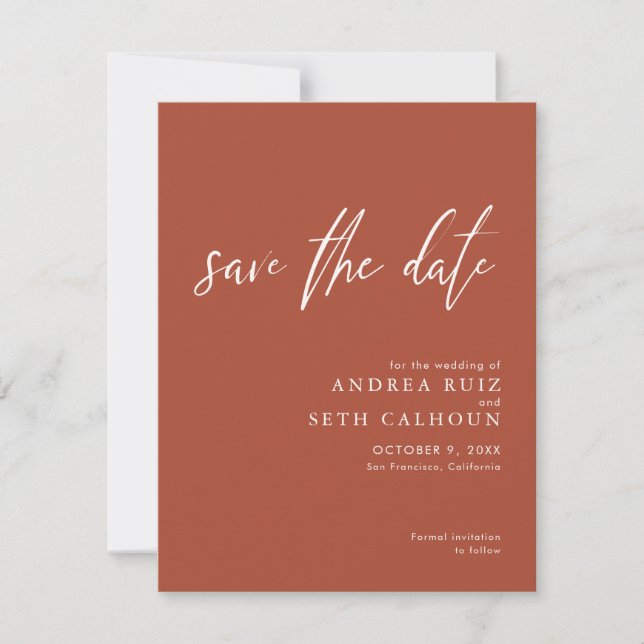 Save The Date Terracotta moderne (Devant)