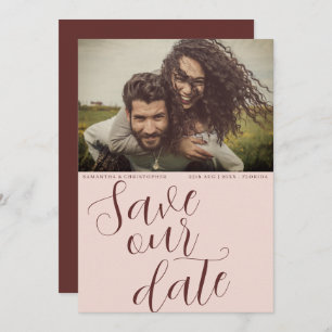 Save The Date Terracotta moderne Économisez Notre Date Mariage