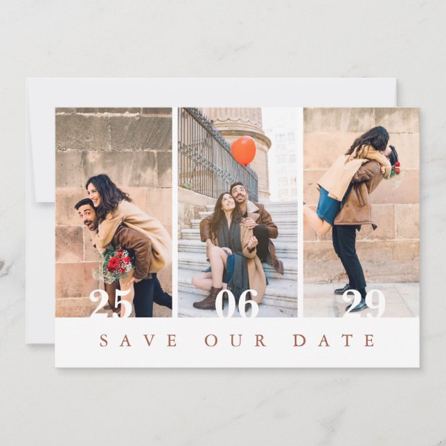 Save The Date Terracotta Rustic Floral Fall Fleur sauvage Photo (Devant)