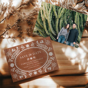 Save The Date Terracotta Talavera Photo Enregistrer la date