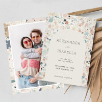 Terrazzo Pastel Couleurs Retro Arch Mariage Photo