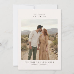 Save The Date Terre Romantique Minimaliste Photo