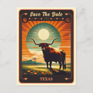 Save the date   Texas Invitation Carte postale