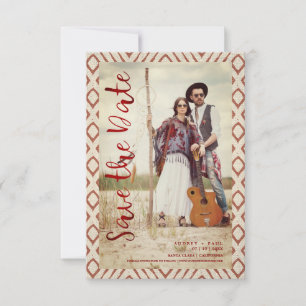 Save The Date Textile Boho Textile Texture Elopement Boho Couple