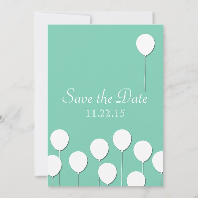Save The Date Thème Balloon Enregistrer la date (Devant)