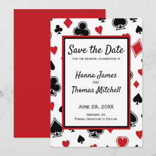 Save The Date Thème Casino Las Vegas Mariage Enregistrer la date