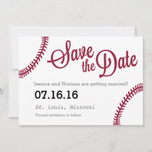Save The Date Thème de baseball Enregistrer la date