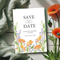 Thème de mariage aux fleurs sauvages Enregistrez l