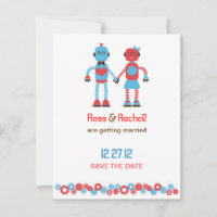 Thème de robot mignon pour mariage à date fixe