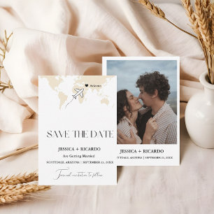 Save The Date Thème de voyage de mariage Enregistrer la date