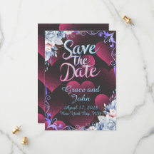 Thème simple cœur rouge Enregistrer la date