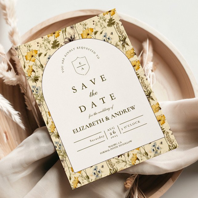 Save The Date Timeless Floral Arch Wedding (Créateur téléchargé)