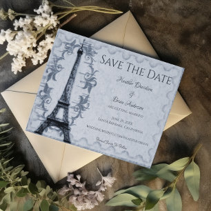 Save The Date Tour Eiffel Bleue Économisez La Date Annonce