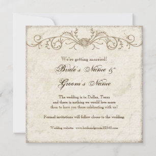 Save The Date Tourbillons Floraux de Pivoine Vintage Moderne, Sa