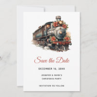 Train à vapeur vintage Noël traditionnel