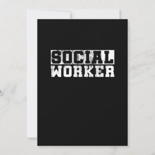 Save The Date Travailleur social Vintage Funny Job Title École T