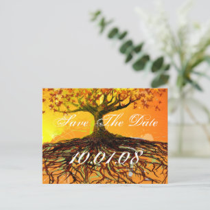 Save The Date Tree Roots of Love Announcement Postcard