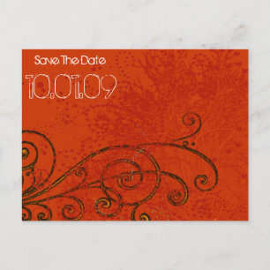 Save the Date- Tree Swirls - Customized Announcement Postcard