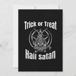 Save The Date Trick ou traiter la grêle Satan Pentagram Chèvre