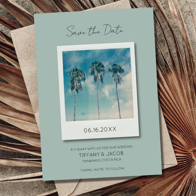 Save The Date Tropical Beach Destination Wedding Enregistrer la  (Créateur téléchargé)