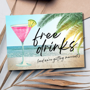 Save The Date Tropical Beach Funny Destination Mariage