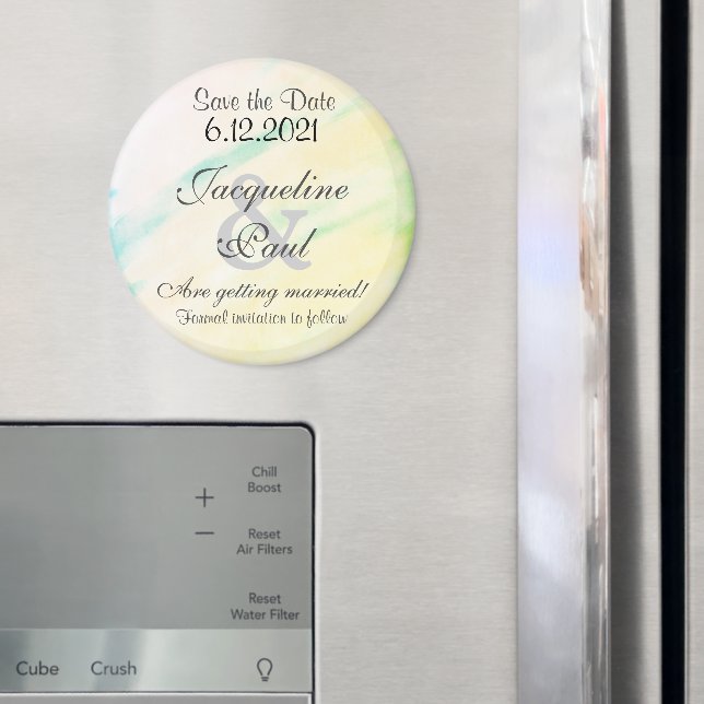 Save the Date Tropical Watercolor Magnets (In Situ (Fridge))