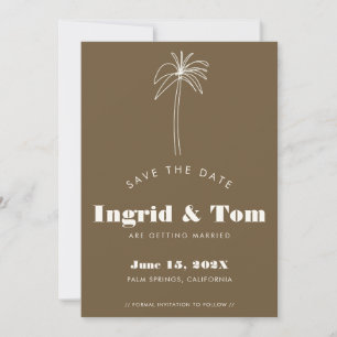 Save The Date Tropiques minimalistes Brown
