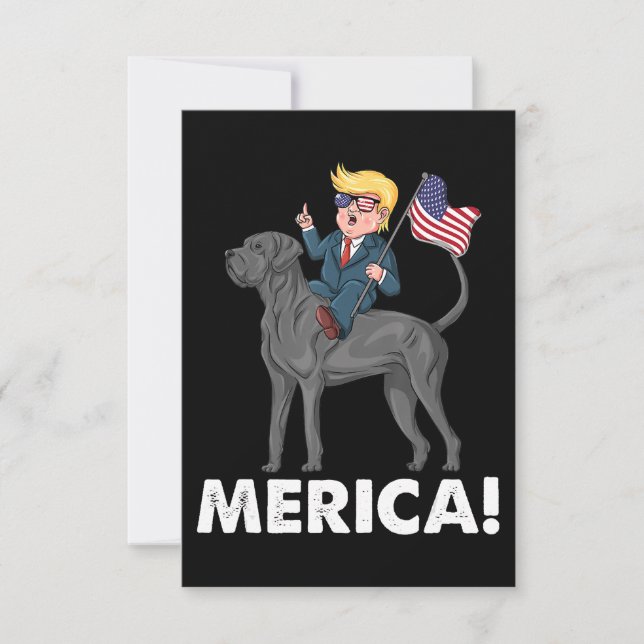 Save The Date Trump Merica Great Dane Dog American Hero 4e (Devant)