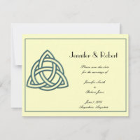 Turquoise noeud celtique Enregistrer la date