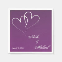 Save The Date - Two White Hearts intertwined