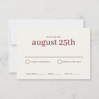 Type Simple Mariage de automne RSVP Enregistrer La