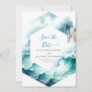 Save The Date Typographie Beau Mariage nautique