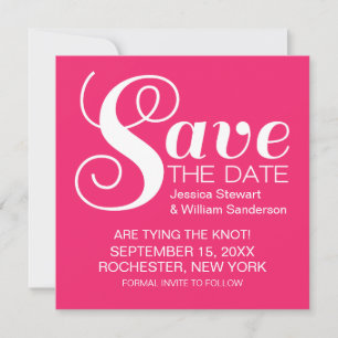 Save The Date Typographie chic Enregistrer l'Invitation de date,