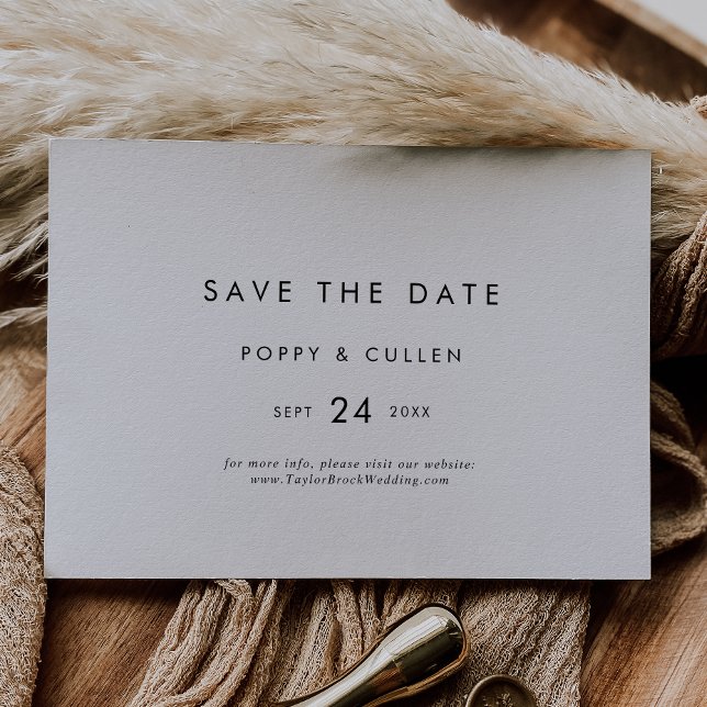 Save The Date Typographie chic horizontale (Créateur téléchargé)