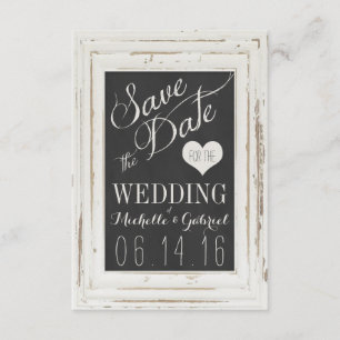 Save The Date Typographie de calque rustique blanche Enregistrer